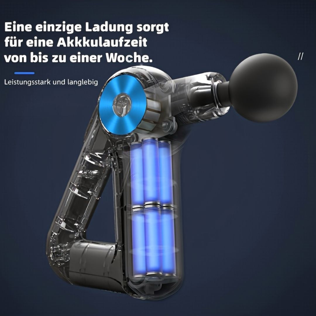 Massagepistole Mit 9 Aufsätzen | Massagegerät Für Nacken, Rücken, Füße Und Mehr | Massage Gun | Pulsevia